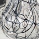 Glitzhome 9"H Halloween Abstract Black and White Glass Gourd