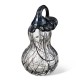 Glitzhome 9"H Halloween Abstract Black and White Glass Gourd