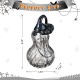 Glitzhome 9"H Halloween Abstract Black and White Glass Gourd
