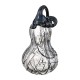 Glitzhome 9"H Halloween Abstract Black and White Glass Gourd