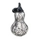 Glitzhome 9"H Halloween Abstract Black and White Glass Gourd
