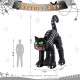 Glitzhome 11FT Lighted Inflatable Giant Skeleton Cat Decor