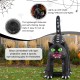 Glitzhome 11FT Lighted Inflatable Giant Skeleton Cat Decor