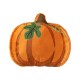Glitzhome 15.5"L Fall and Halloween Fabric Double Sided Pumpkin Pillow