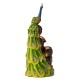 Glitzhome 40"H Oversized 4-Tiered Peacock and Jars Polyresin Outdoor Floor Fountain with Pump and LED Light, with Remote Controller
