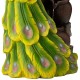 Glitzhome 40"H Oversized 4-Tiered Peacock and Jars Polyresin Outdoor Floor Fountain with Pump and LED Light, with Remote Controller