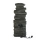 Glitzhome 39.25"H 9-Tiered Cascading Rock Polyresin Outdoor Fountain with Pump and LED Light