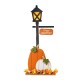 Glitzhome 36"H Fall Lighted Wooden Pumpkin Lamp Post Porch Decor w/Timer