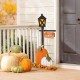 Glitzhome 36"H Fall Lighted Wooden Pumpkin Lamp Post Porch Decor w/Timer