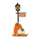 Glitzhome 36"H Fall Lighted Wooden Pumpkin Lamp Post Porch Decor w/Timer