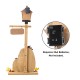 Glitzhome 36"H Fall Lighted Wooden Pumpkin Lamp Post Porch Decor w/Timer