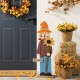 Glitzhome 36"H Fall Solid Wood Scarecrow Porch Decor
