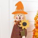 Glitzhome 36"H Fall Solid Wood Scarecrow Porch Decor
