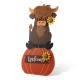 Glitzhome 30"H Fall Wood Highland Cow Porch Decor