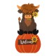 Glitzhome 30"H Fall Wood Highland Cow Porch Decor