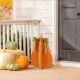 Glitzhome 22"H Fall Wood Interlocking Pumpkin Porch Decor