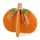 Glitzhome 18"L Fall Wood Interlocking Pumpkin Porch Decor