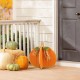 Glitzhome 18"L Fall Wood Interlocking Pumpkin Porch Decor
