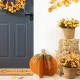 Glitzhome 18"L Fall Wood Interlocking Pumpkin Porch Decor