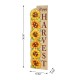 Glitzhome 36"H Fall Lighted Wood Watercolor Sunflower Porch Decor w/Timer