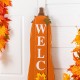 Glitzhome 36"H Fall/Halloween Reversible Wood Pumpkin Porch Signs