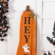Glitzhome 36"H Fall/Halloween Reversible Wood Pumpkin Porch Signs