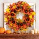 Glitzhome 30"D Fall Oversized Sunflower Wreath Includes a Complimentary Black Metal Wreath Hanger