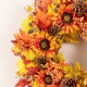 Glitzhome 30"D Fall Oversized Sunflower Wreath Includes a Complimentary Black Metal Wreath Hanger