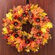 Glitzhome 30"D Fall Oversized Sunflower Wreath Includes a Complimentary Black Metal Wreath Hanger