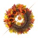 Glitzhome 30"D Fall Oversized Sunflower Wreath Includes a Complimentary Black Metal Wreath Hanger