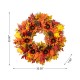 Glitzhome 30"D Fall Oversized Sunflower Wreath Includes a Complimentary Black Metal Wreath Hanger