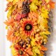 Glitzhome 38"H Fall Oversized Sunflower Teardrop
