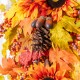 Glitzhome 38"H Fall Oversized Sunflower Teardrop