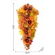 Glitzhome 38"H Fall Oversized Sunflower Teardrop