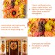 Glitzhome 38"H Fall Oversized Sunflower Teardrop