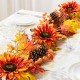 Glitzhome 12ft Fall Oversized Sunflower Garland