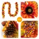 Glitzhome 12ft Fall Oversized Sunflower Garland