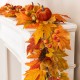 Glitzhome 6Ft Fall Velvet Pumpkin, Pinecone & Berry Garland