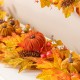 Glitzhome 6Ft Fall Velvet Pumpkin, Pinecone & Berry Garland