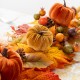 Glitzhome 6Ft Fall Velvet Pumpkin, Pinecone & Berry Garland