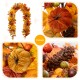 Glitzhome 6Ft Fall Velvet Pumpkin, Pinecone & Berry Garland