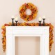 Glitzhome 6Ft Fall Velvet Pumpkin, Pinecone & Berry Garland