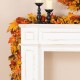 Glitzhome 6Ft Fall Velvet Pumpkin, Pinecone & Berry Garland