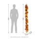 Glitzhome 6Ft Fall Velvet Pumpkin, Pinecone & Berry Garland