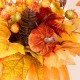 Glitzhome 15"H Fall Velvet Pumpkin, Pinecone & Berry Centerpiece