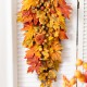 Glitzhome 28"H Fall Velvet Pumpkin, Pinecone & Berry Teardrop