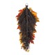Glitzhome 28"H Fall Velvet Pumpkin, Pinecone & Berry Teardrop