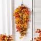 Glitzhome 28"H Fall Velvet Pumpkin, Pinecone & Berry Teardrop