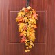 Glitzhome 28"H Fall Velvet Pumpkin, Pinecone & Berry Teardrop