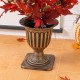 Glitzhome 36"H Fall Lighted Burgundy Leaves Urn Potted Porch Tree with Timer, 20 Warm White Lights